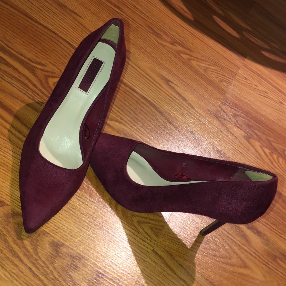 Maroon Suede Stilettos